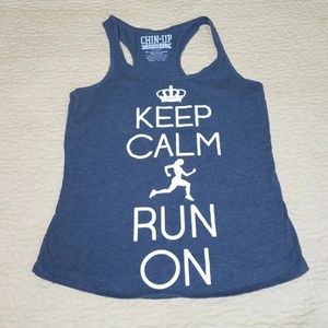 Keep Calm Run On Tank Top Size M